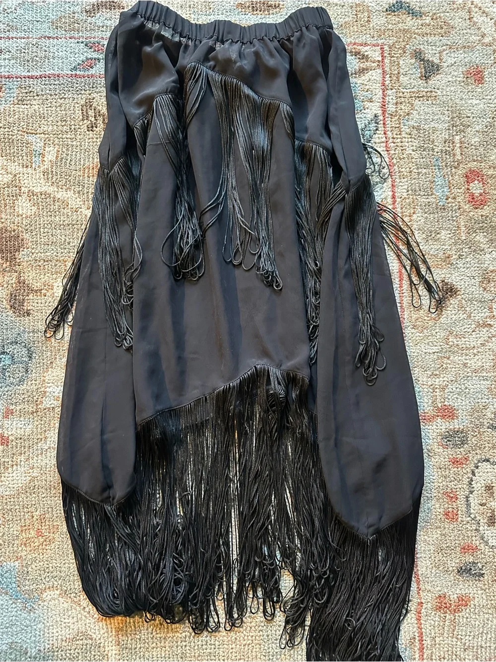 ASOS Black Elastic Waist Skirt with Satin Lining - Picture 1 of 5